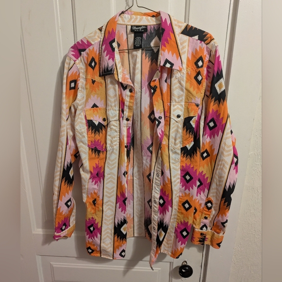 Wrangler Tops - Wrangler Western Pearl Snap